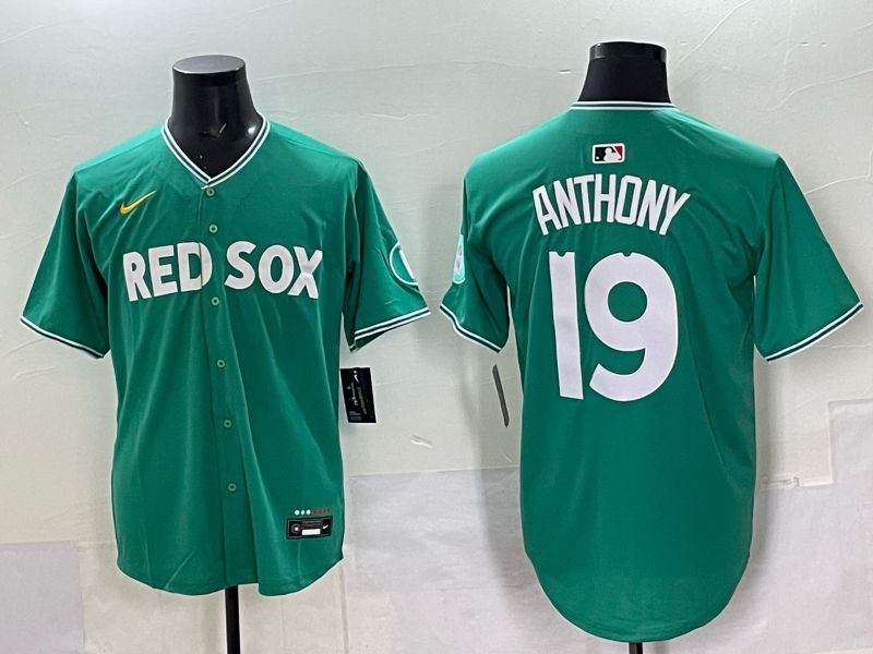 Men 2025 Boston Red Sox 19 Anthony Drak Green Joint Name Nike MLB Jersey 031